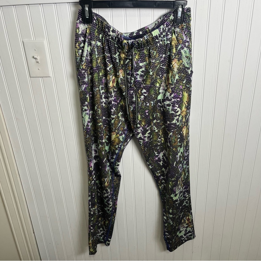 LULULEMON Drawstring Purple & Green Dance Studio Pants Size 6 - A42